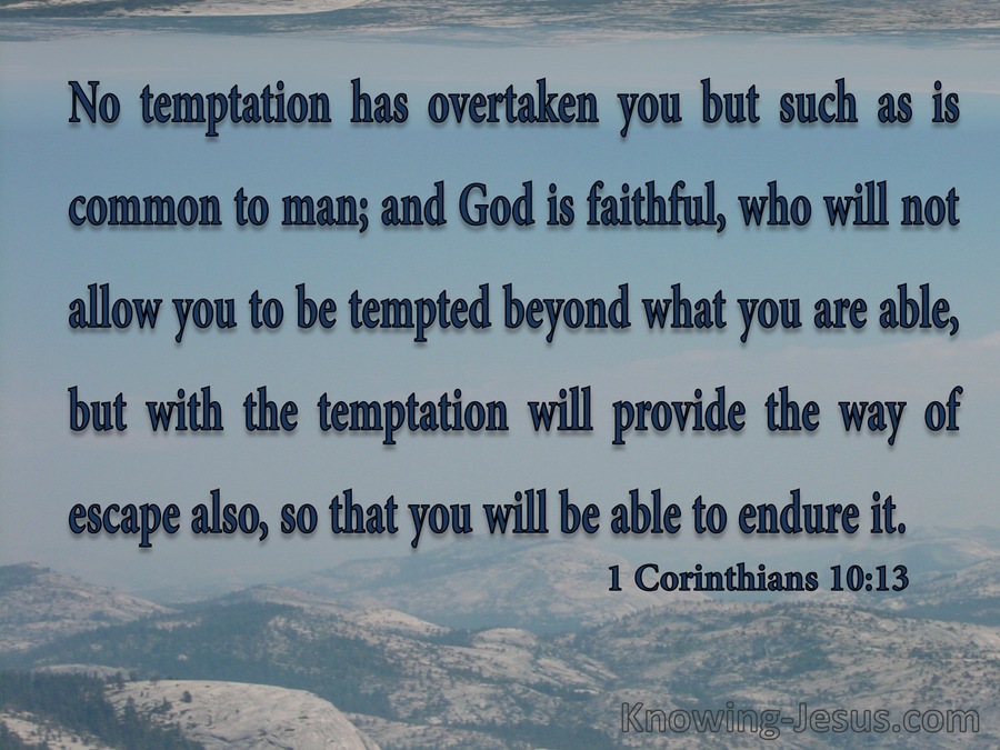 1 Corinthians 10:13 God Is Faithful (gray)